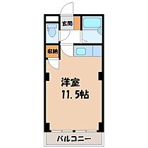 栃木県宇都宮市花房本町（賃貸マンション1R・3階・25.92㎡） その2