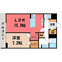 栃木県宇都宮市戸祭元町（賃貸マンション1LDK・2階・58.32㎡） その2