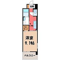 栃木県宇都宮市上横田町（賃貸マンション1K・4階・30.96㎡） その2