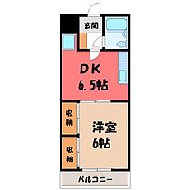 栃木県宇都宮市滝の原3丁目（賃貸マンション1DK・4階・26.97㎡） その2