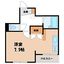 栃木県宇都宮市南大通り4丁目（賃貸マンション1K・2階・24.90㎡） その2