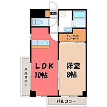 栃木県宇都宮市川田町（賃貸マンション1LDK・4階・41.08㎡） その2