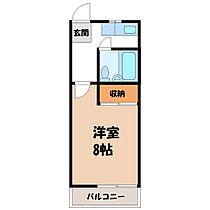 栃木県宇都宮市平出町（賃貸アパート1K・2階・23.14㎡） その1