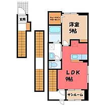 栃木県宇都宮市竹林町（賃貸アパート1LDK・3階・44.85㎡） その2