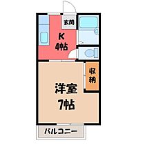 栃木県塩谷郡高根沢町大字宝積寺（賃貸アパート1DK・2階・23.77㎡） その2