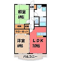 栃木県塩谷郡高根沢町大字宝積寺（賃貸マンション2LDK・3階・55.51㎡） その2