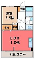 栃木県宇都宮市簗瀬4丁目（賃貸マンション1LDK・1階・42.59㎡） その2