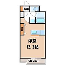 栃木県宇都宮市東簗瀬1丁目（賃貸マンション1R・1階・28.80㎡） その2