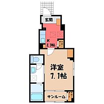 栃木県宇都宮市上横田町（賃貸アパート1K・1階・29.72㎡） その2