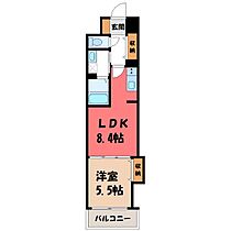 栃木県宇都宮市西2丁目（賃貸マンション1LDK・6階・36.51㎡） その2