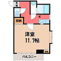 栃木県下都賀郡壬生町緑町3丁目（賃貸マンション1K・2階・35.40㎡） その2