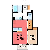 栃木県宇都宮市簗瀬町（賃貸アパート1DK・1階・29.43㎡） その2