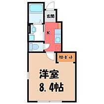 栃木県宇都宮市川田町（賃貸アパート1K・1階・20.71㎡） その2