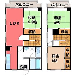 コーポハピネス 3DKの間取図画像