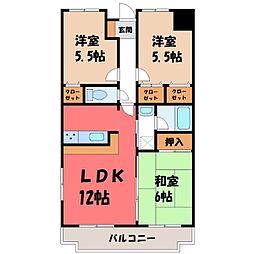 JR東北本線 宇都宮駅 バス15分 スーパーオータニ前下車 徒歩4分 5階/-
