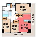 プラナス桜6階11.1万円