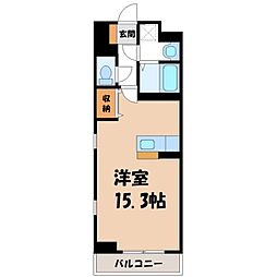 S-FORT宇都宮南大通り ワンルームの間取図画像