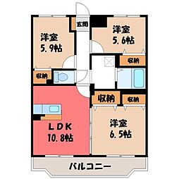 ARCHillsA 3LDKの間取図画像