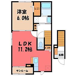 ルミエール 1LDKの間取図画像