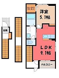 ロイヤル鈴 J 1LDKの間取図画像