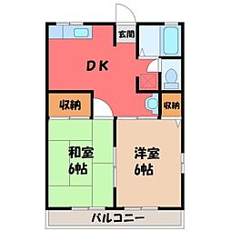 JR東北本線 雀宮駅 徒歩20分 1階/-