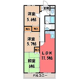 ケルムスコットコート 3LDKの間取図画像