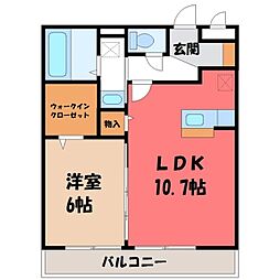 ピア・プランドール 1LDKの間取図画像
