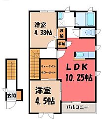メゾン・イグアスA 2LDKの間取図画像