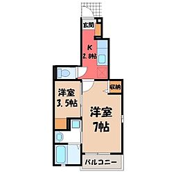 ワールドプレイスE 2Kの間取図画像