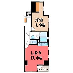 プライマージュ 1LDKの間取図画像