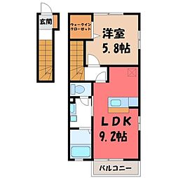 グレイス・パール 1LDKの間取図画像