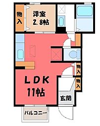 ルナール・A 1LDKの間取図画像