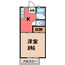 栃木県宇都宮市山本2丁目（賃貸アパート1DK・2階・27.08㎡） その2