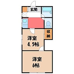 コーポミツトミ 2Kの間取図画像