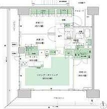 HARUMI FLAG PARK VILLAGE D棟 ｜東京都中央区晴海5丁目(賃貸マンション3LDK・6階・89.95㎡)の写真 その2