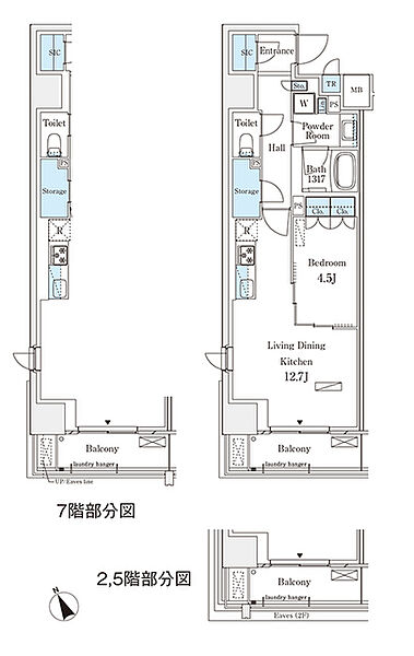 パークナードフィット南青山Garden ｜東京都港区南青山7丁目(賃貸マンション1SLDK・6階・48.51㎡)の写真 その2