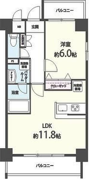 東京都墨田区立川4丁目(賃貸マンション1LDK・4階・41.42㎡)の写真 その2