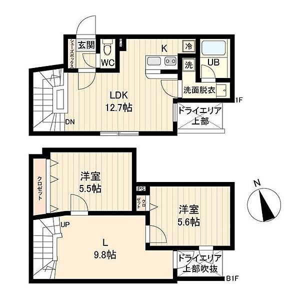 LiveFlat戸越 ｜東京都品川区戸越1丁目(賃貸マンション3LDK・地下1階・65.76㎡)の写真 その2