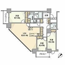BEACON Tower Residence  ｜ 東京都江東区東雲1丁目（賃貸マンション3LDK・25階・100.02㎡） その2