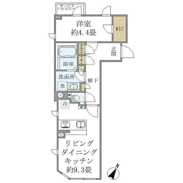 COMPOSITE高輪 ｜東京都港区高輪1丁目(賃貸マンション1LDK・2階・40.41㎡)の写真 その2