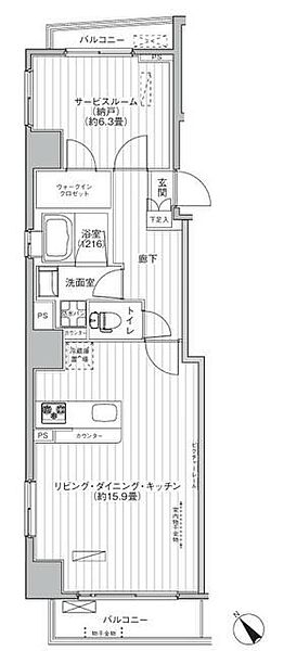 ベルテンポ赤坂 ｜東京都港区赤坂5丁目(賃貸マンション1LDK・8階・52.11㎡)の写真 その2