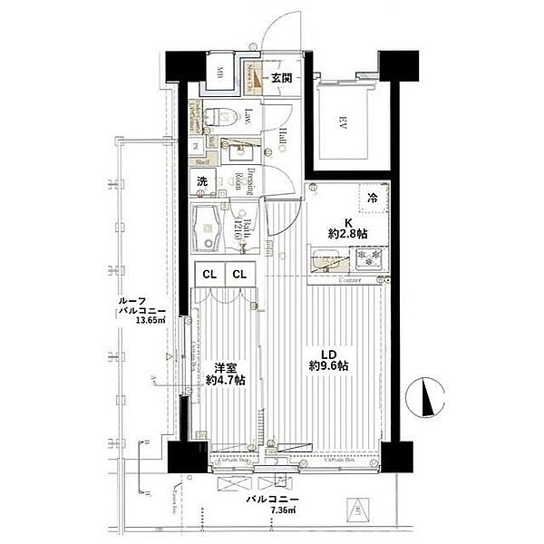 ガリシアグランデ江戸川橋 ｜東京都文京区水道2丁目(賃貸マンション1LDK・8階・41.44㎡)の写真 その2