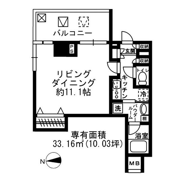 レジディア四谷三丁目 ｜東京都新宿区荒木町(賃貸マンション1K・2階・33.16㎡)の写真 その2