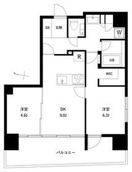 リテラス押上 ｜東京都墨田区業平4丁目(賃貸マンション2DK・7階・49.77㎡)の写真 その2