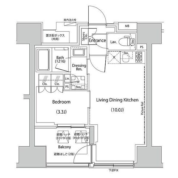 ザ・パークハビオ人形町レジデンス ｜東京都中央区日本橋久松町(賃貸マンション1LDK・7階・31.61㎡)の写真 その2