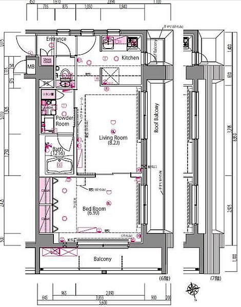 ラ・シード品川南大井 ｜東京都品川区南大井6丁目(賃貸マンション1DK・6階・40.61㎡)の写真 その2