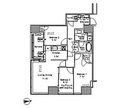 White Tower Hamamatsucho  ｜ 東京都港区浜松町1丁目（賃貸マンション3LDK・16階・75.54㎡） その2