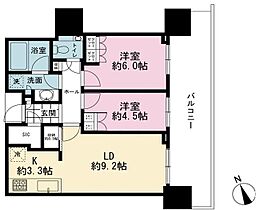 ブランズタワー芝浦  ｜ 東京都港区芝浦2丁目（賃貸マンション2LDK・26階・55.05㎡） その2