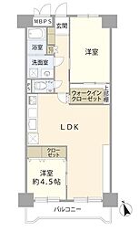 富士見ニューライフ 2LDKの間取り