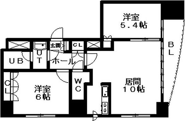 アデン宮の森 401｜北海道札幌市中央区宮の森二条5丁目(賃貸マンション2LDK・4階・52.06㎡)の写真 その3